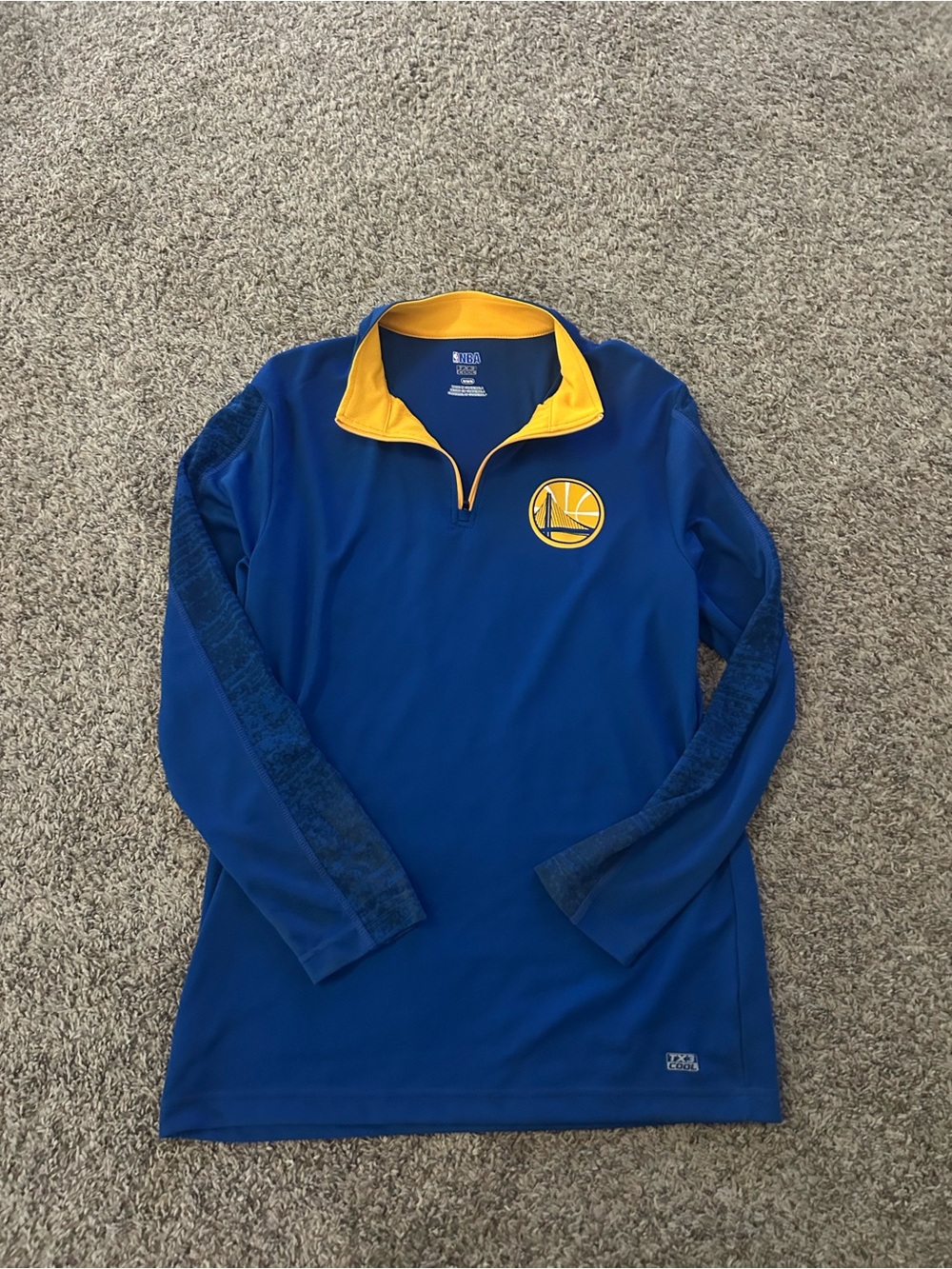 NBA Golden State Warriors Royal Blue & Yellow Quarter-Zip Pullover